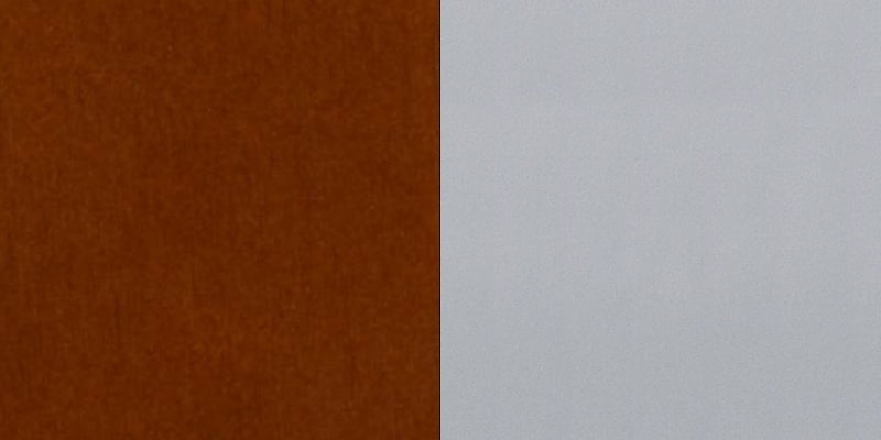 Flash Furniture HERCULES Series Silver Slat Back Metal Restaurant Chair - Cherry Wood Seat