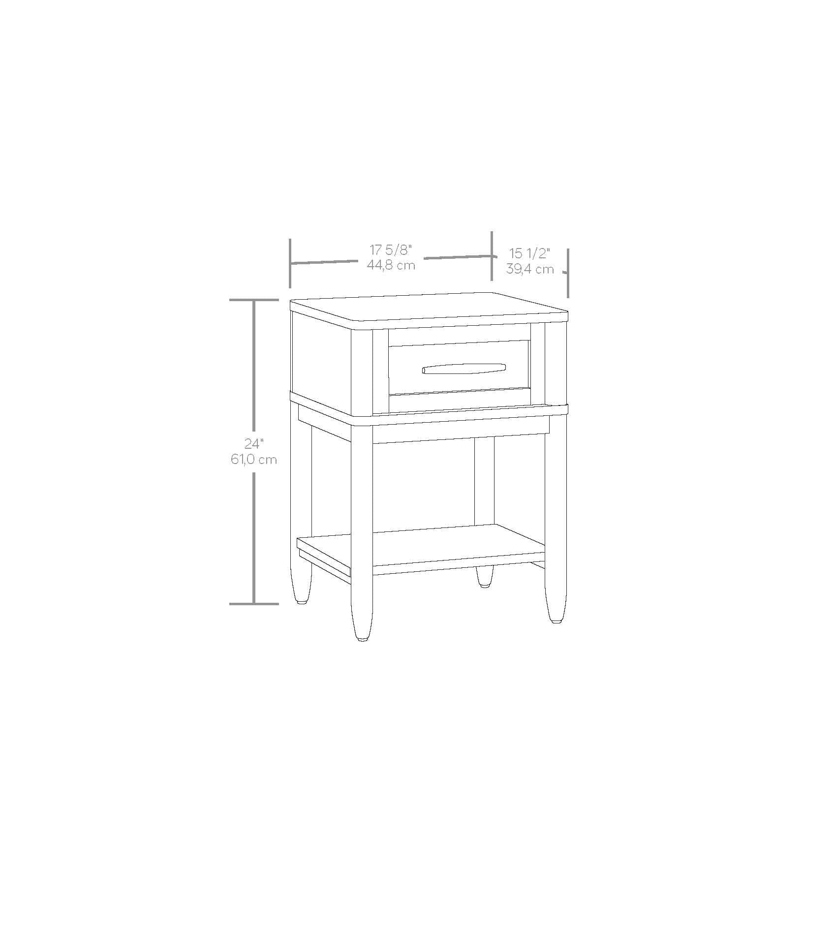 Better Homes & Gardens Springwood Caning Nightstand, Light Honey Finish