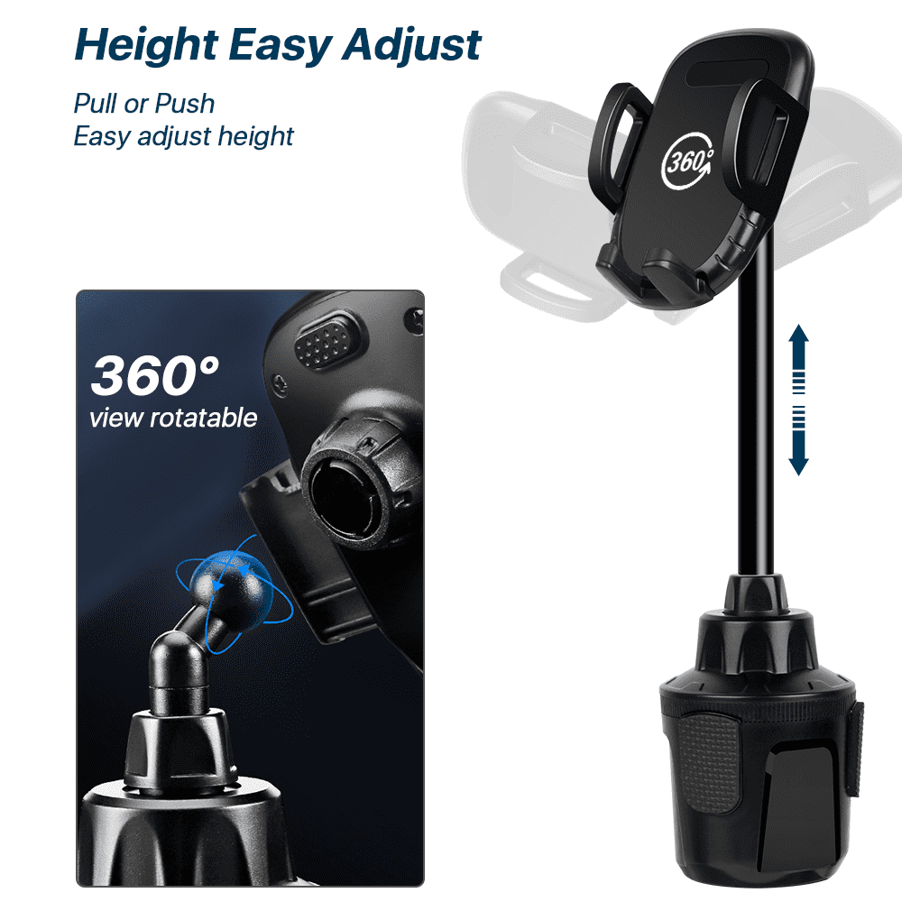 SUPTREE Cell Phone Holder for Car Cup Holder Phone Mount Car Assoceries Universal Adjustable for iPhone Samsung