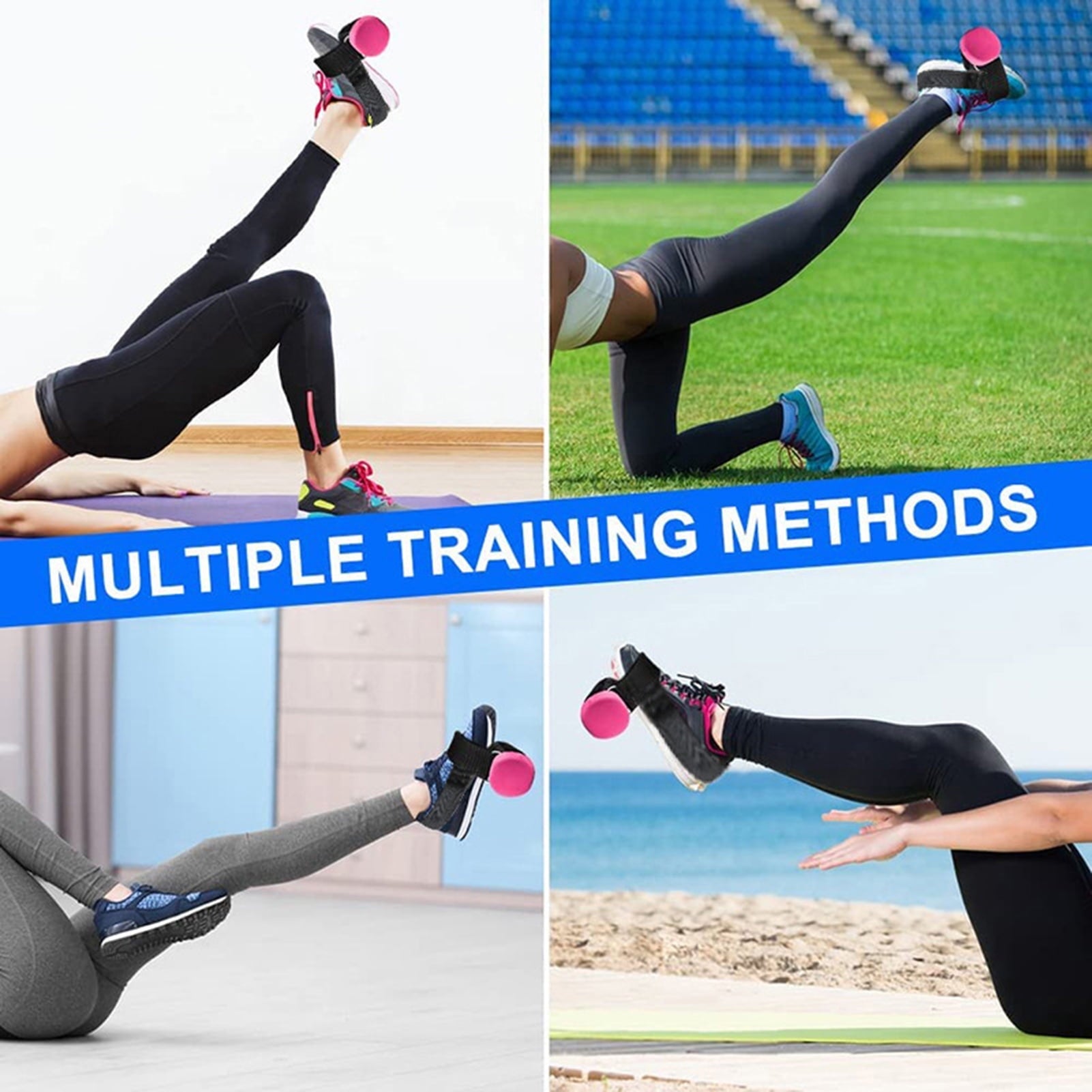 Xinhuadsh 1 Pair Ankle Straps Dumbbell Foot Attachment with Fastener Tape Adjustable Dumbbell Attachment Ankle Weights Fitness Equipment