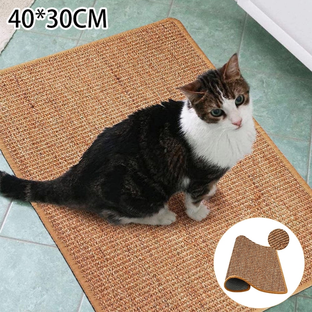 HOTBEST Cat Scratching Mat, Natural Sisal Mat,Anti Slip Cat Scratcher Pad for Protect Carpets and Sofas Durable and Safe Will Not Harm Cat Paws(30 * 40cm)