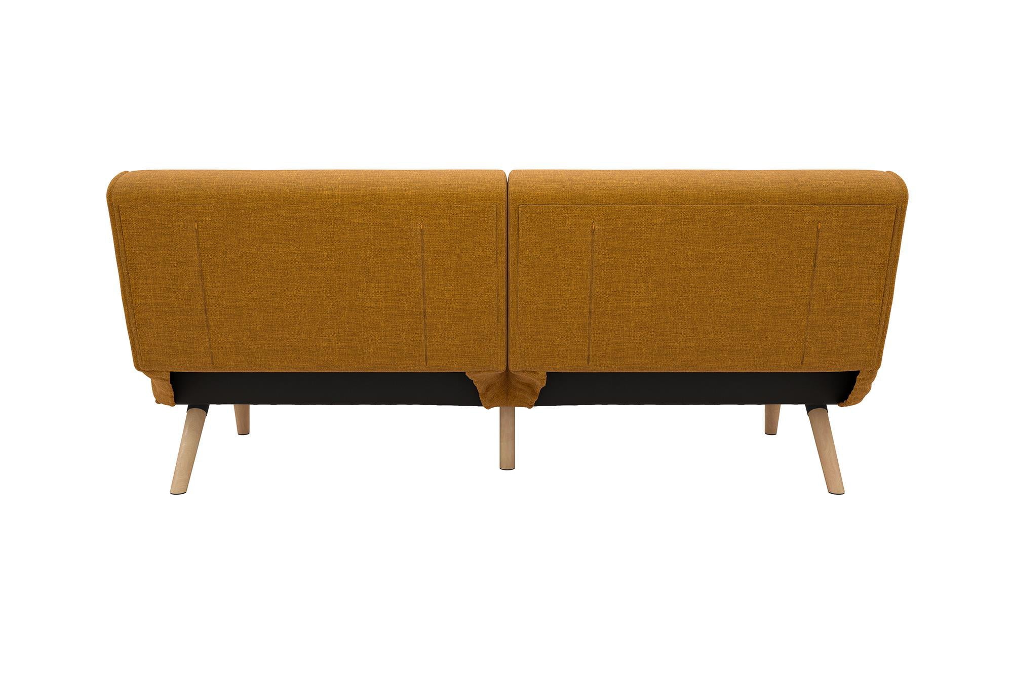 Novogratz Palm Springs Split Futon, Mustard Linen