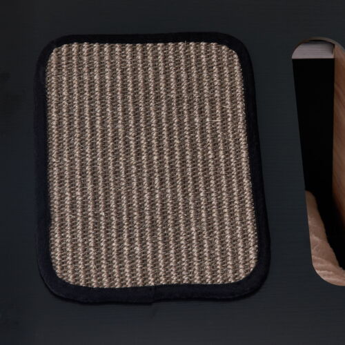 Modern Cat Condo with Sisal Scratching Pad & Washable Mat