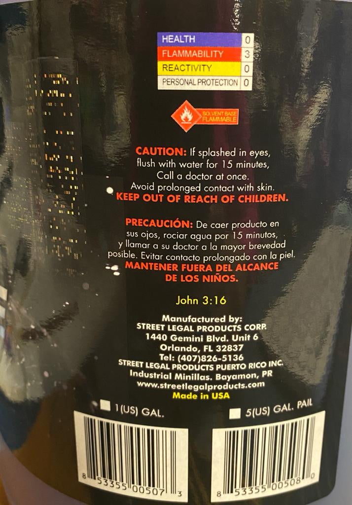 Street Legal Wet Tire Shine 1 Gallon Maximum Protection Fast Dry Non Splatter Long Lasting Rain Resistant