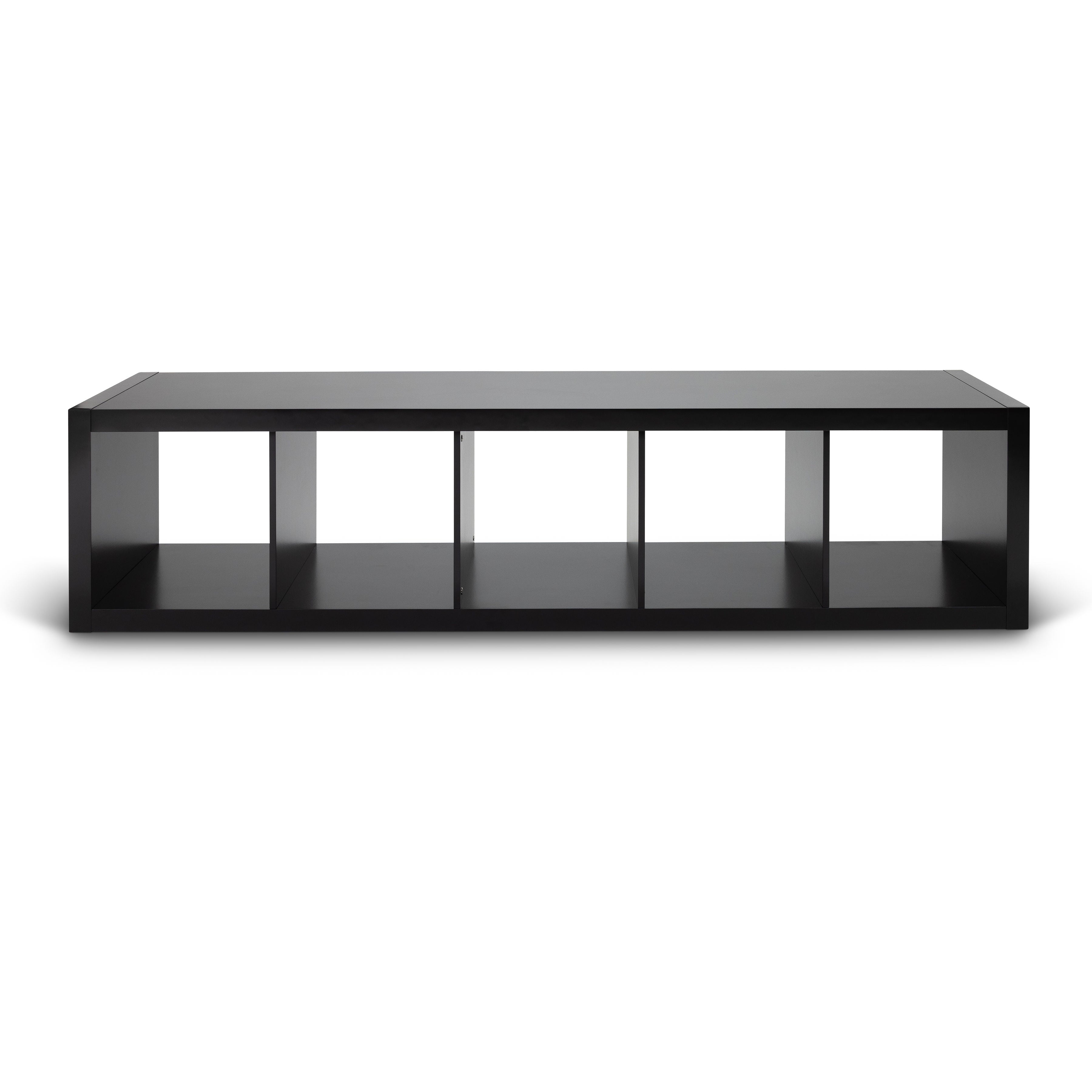 Better Homes & Gardens 5-Cube Vertical Storage Organizer, Solid Black