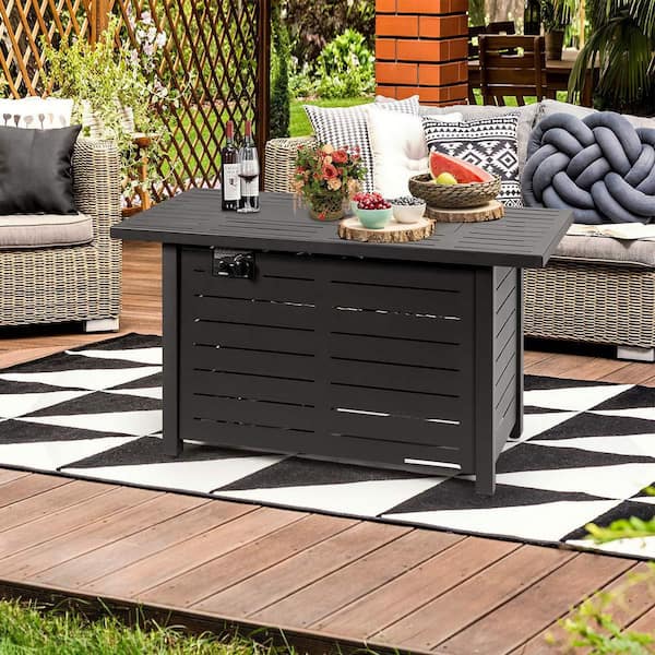 42 in. 60,000BTU Fire Pit Propane Gas Fire Pit Table Rectangular Tabletop