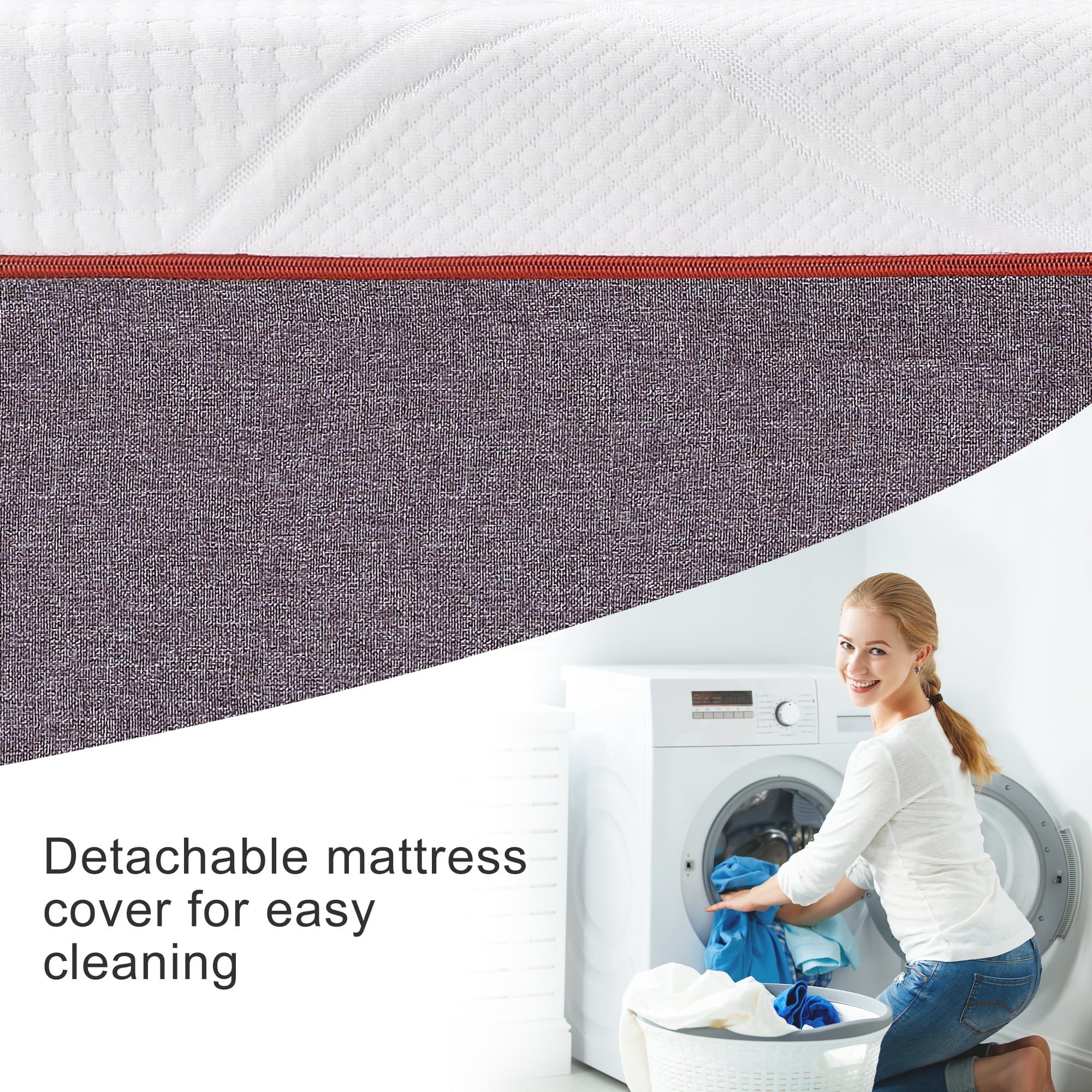 10 inch Medium Gel Memory Foam Mattress in a Box,Cooling Queen Mattress