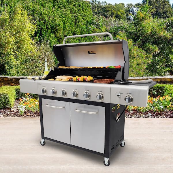 6-Burner with Side Propane Gas Burner XL Grill