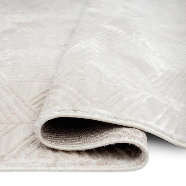 Bazaar Zen Cream 8 ft. x 10 ft. Abstract Area Rug