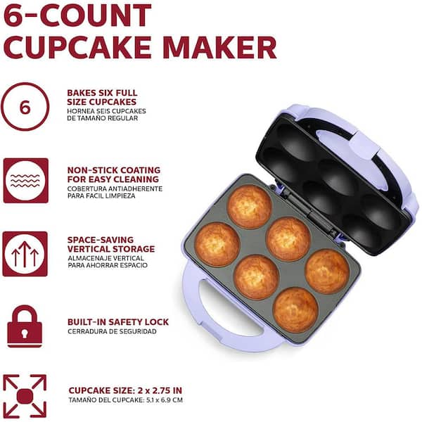 FUN Lavender Nonstick Cupcake Maker (6-Piece)