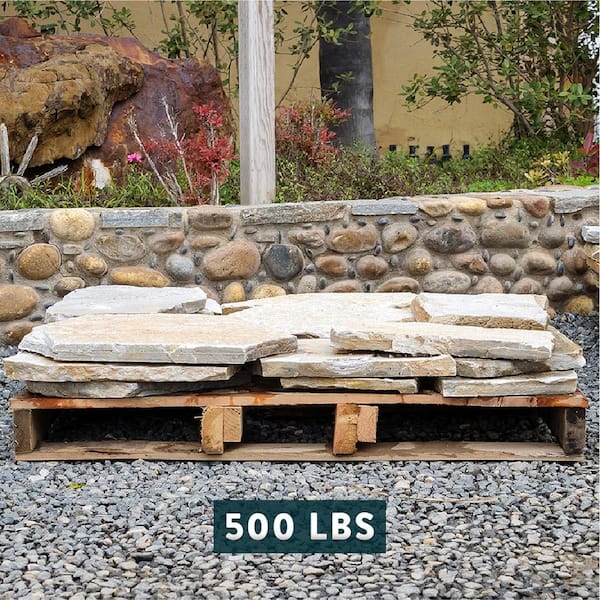 12 in. x 12 in. x 2 in. 30 sq. ft. Snakeskin Natural Flagstone for Landscape Gardens and Pathways
