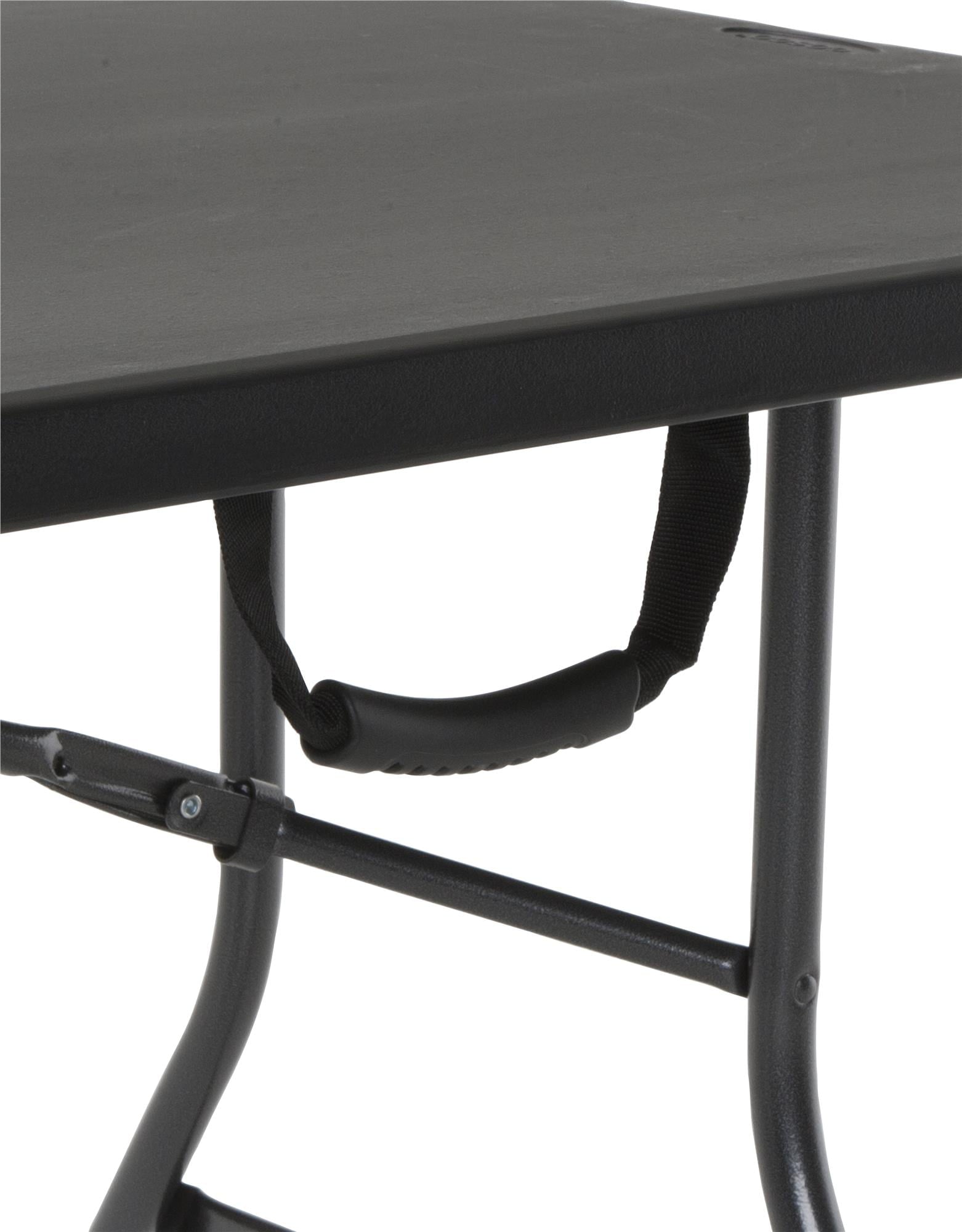 Cosco 6 Foot Centerfold Folding Table, Black