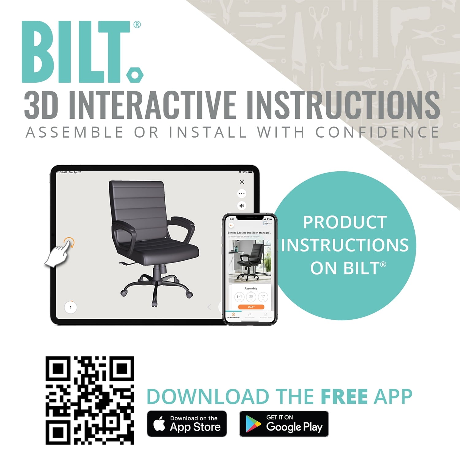 Mainstays Bonded Leather Mid-Back Manager's Office Chair, Black