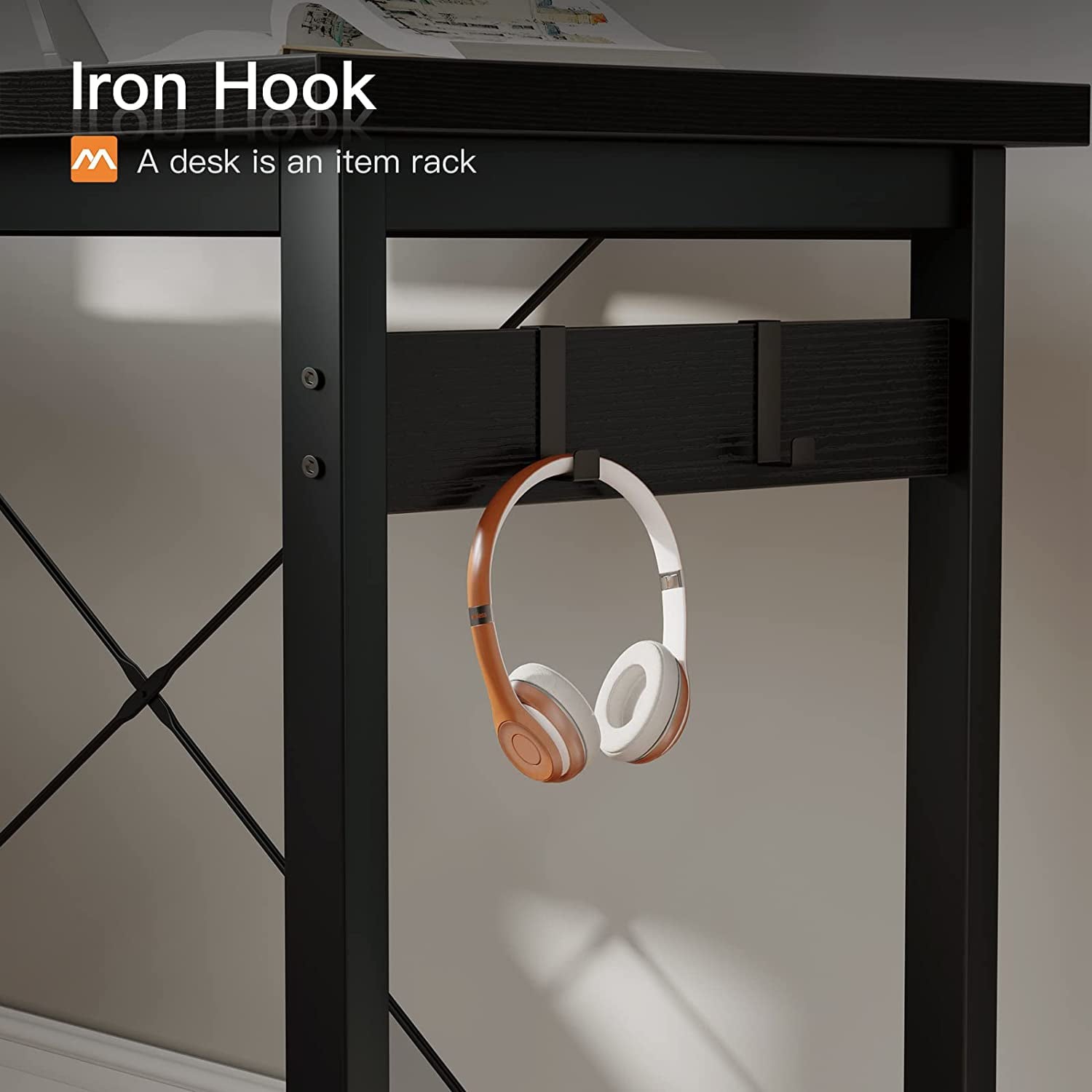 59 inch L-Shaped Large Computer Desk with PC Stand, Home Office Writing Desk, Black