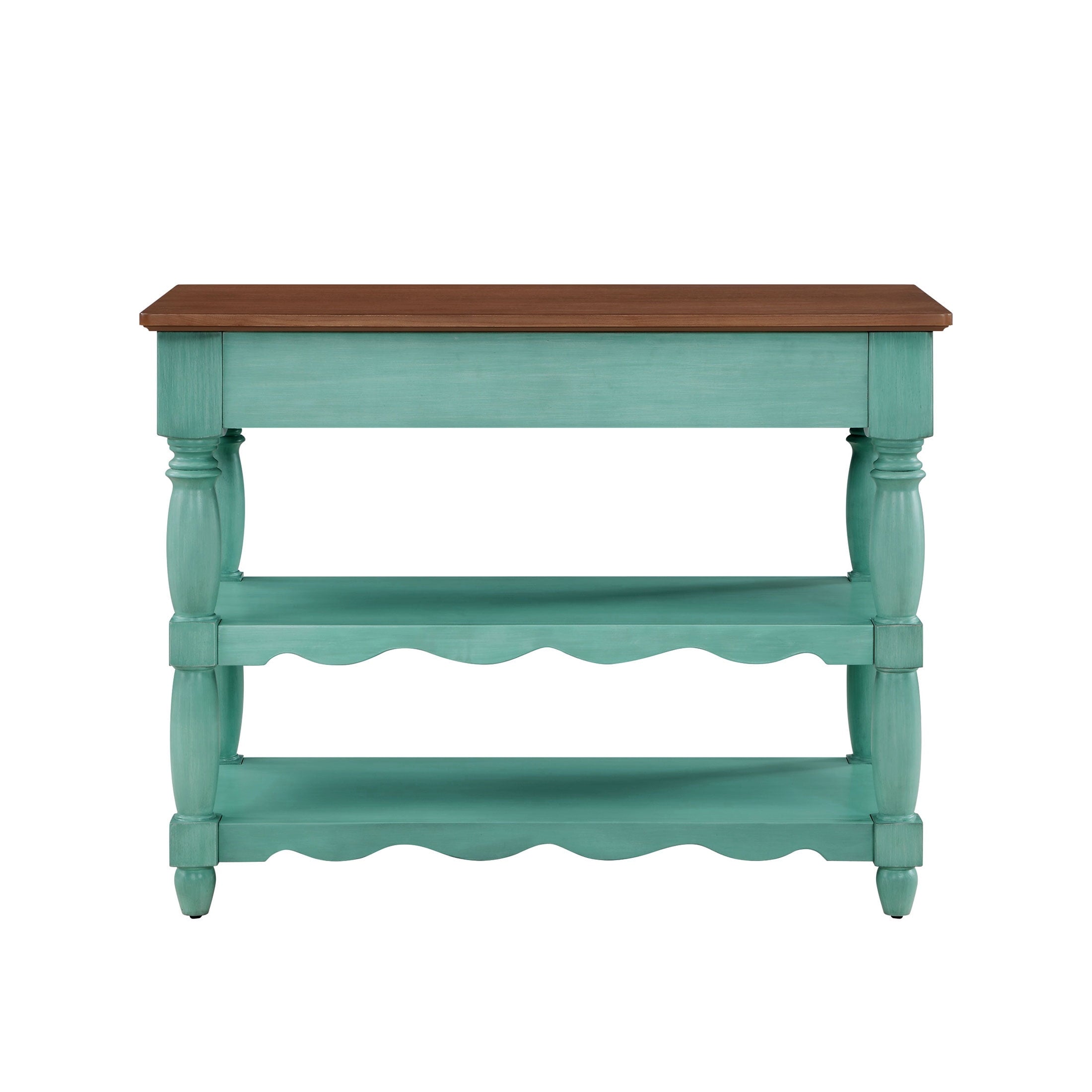 The Pioneer Woman Kitchen Island Made With Solid Wood Frame, Teal