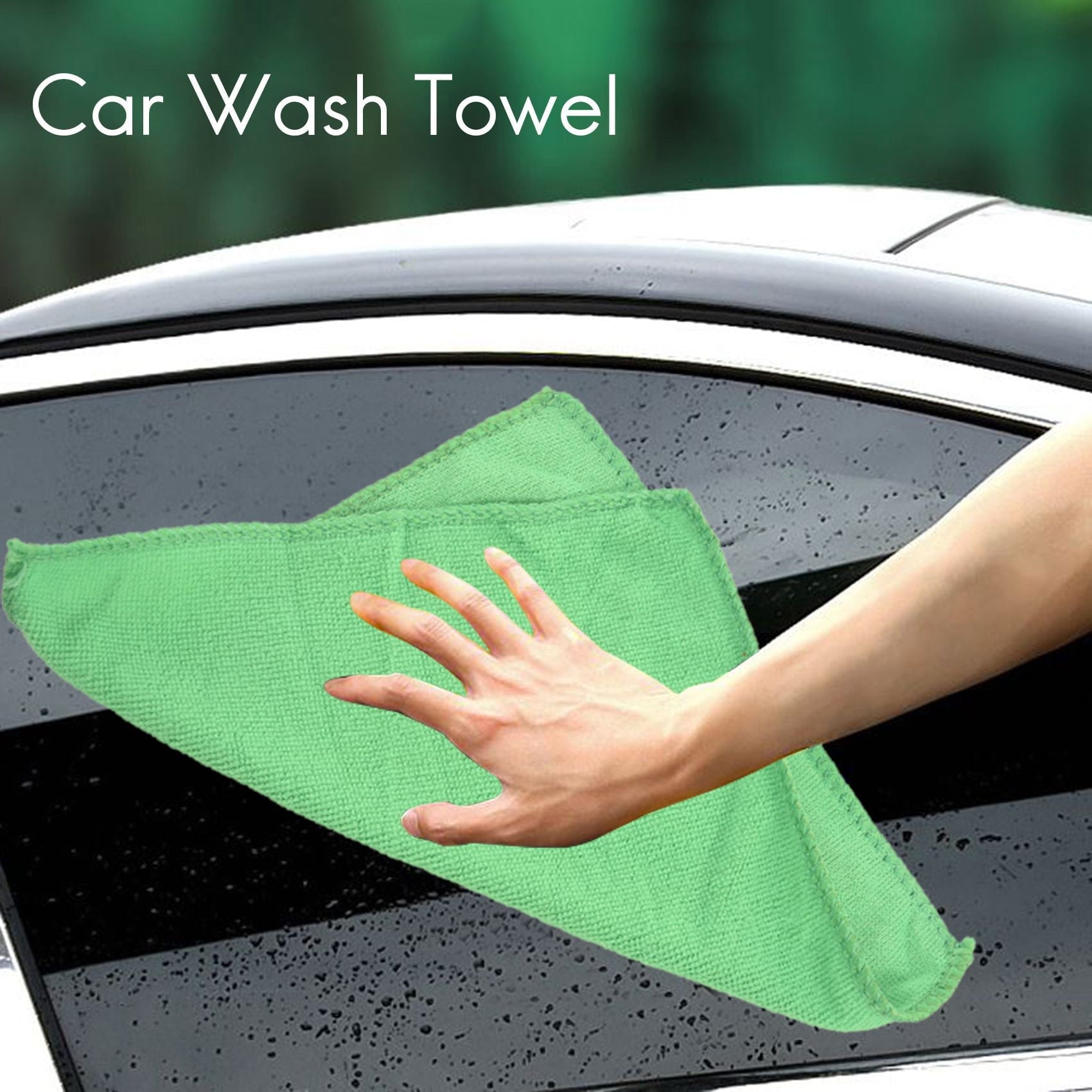 Winyuyby 10pcs Practical Soft New Car Wash Towel Cleaning Duster Auto Detailing Green Microfiber Green