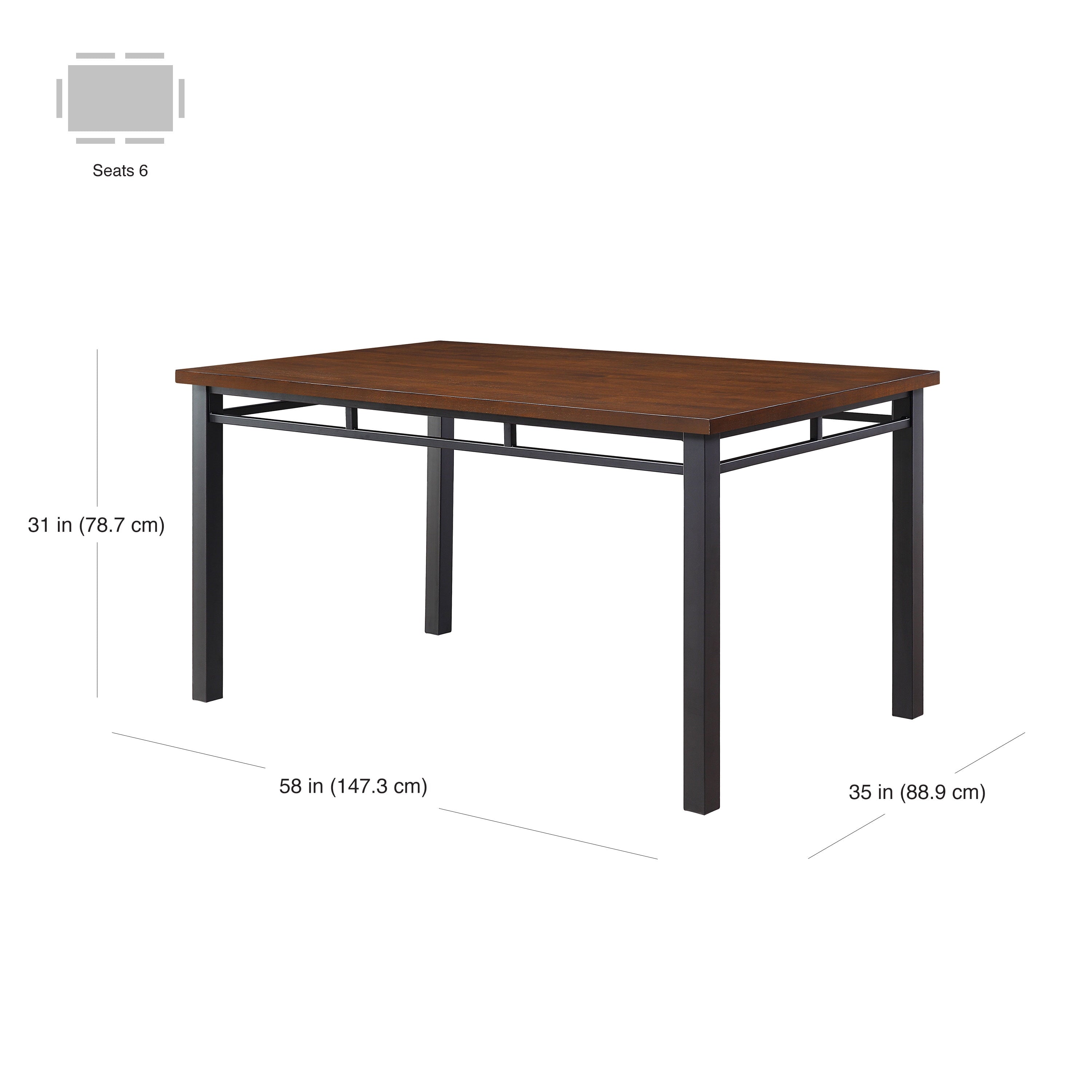 Better Homes & Gardens Austen Dining Table, Vintage Oak Finish