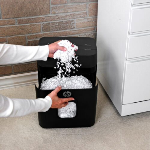 HP Paper Shredder 8 Sheet Micro Cut w/ Pullout Basket & Casters | MC83