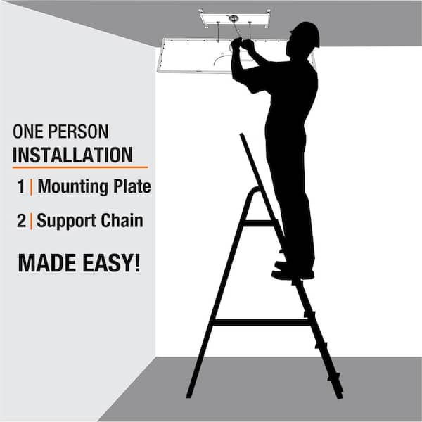 Augusta 50 in. x 15 in. Satin Nickel, White Frame CCT Selectable LED Flush Mount Ceiling Light 4000 Dimmable Lumens