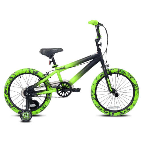 Kent Bicycles 18" Madd Gear MG18 BMX Boy's Bike, Black and Green