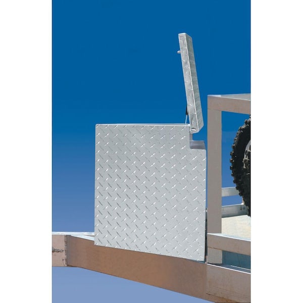 33 in. Diamond Plate Alumint Trailer Tounge Storage Chest