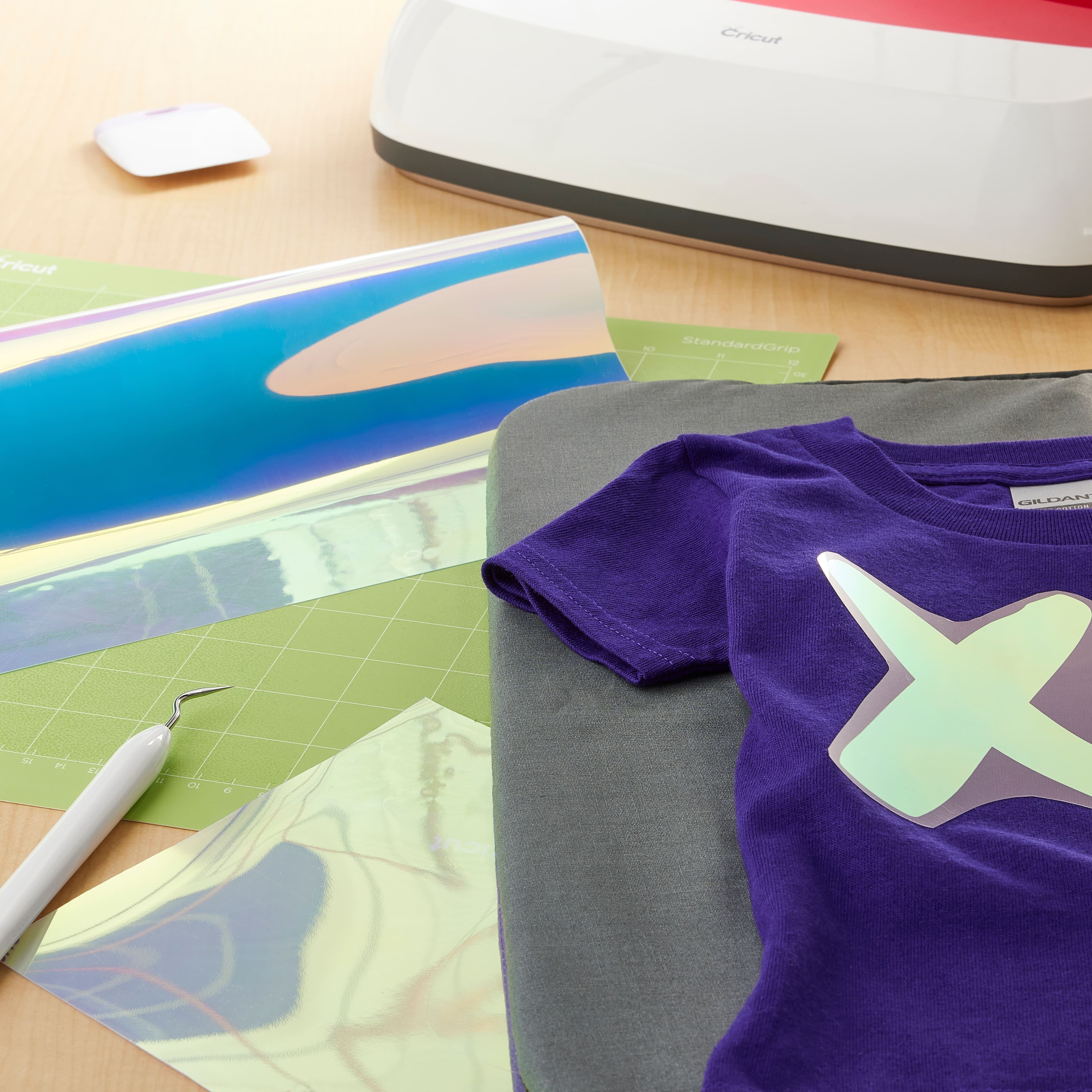 6 Pack: Cricut® Smart Iron-On™ Holographic, Translucent Blue