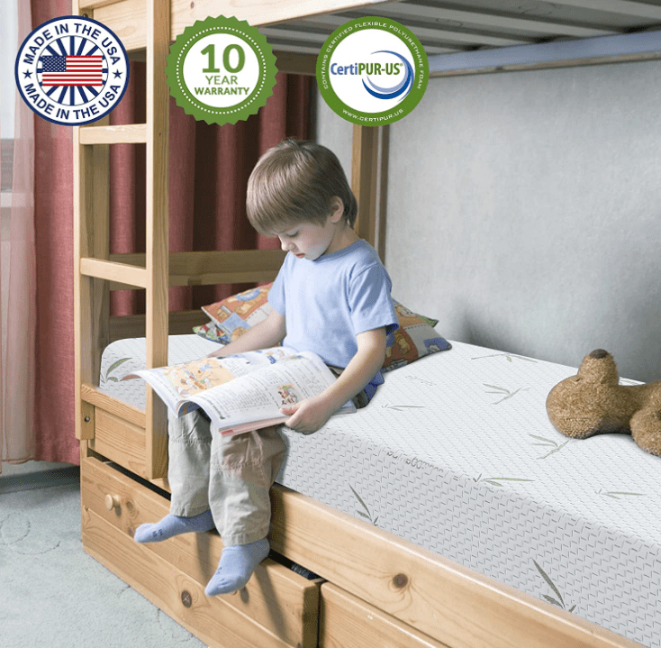 Mattress, 6 inch Memory Foam Mattress Bed in a Box, with Green Tea Cooling Gel, Made in USA