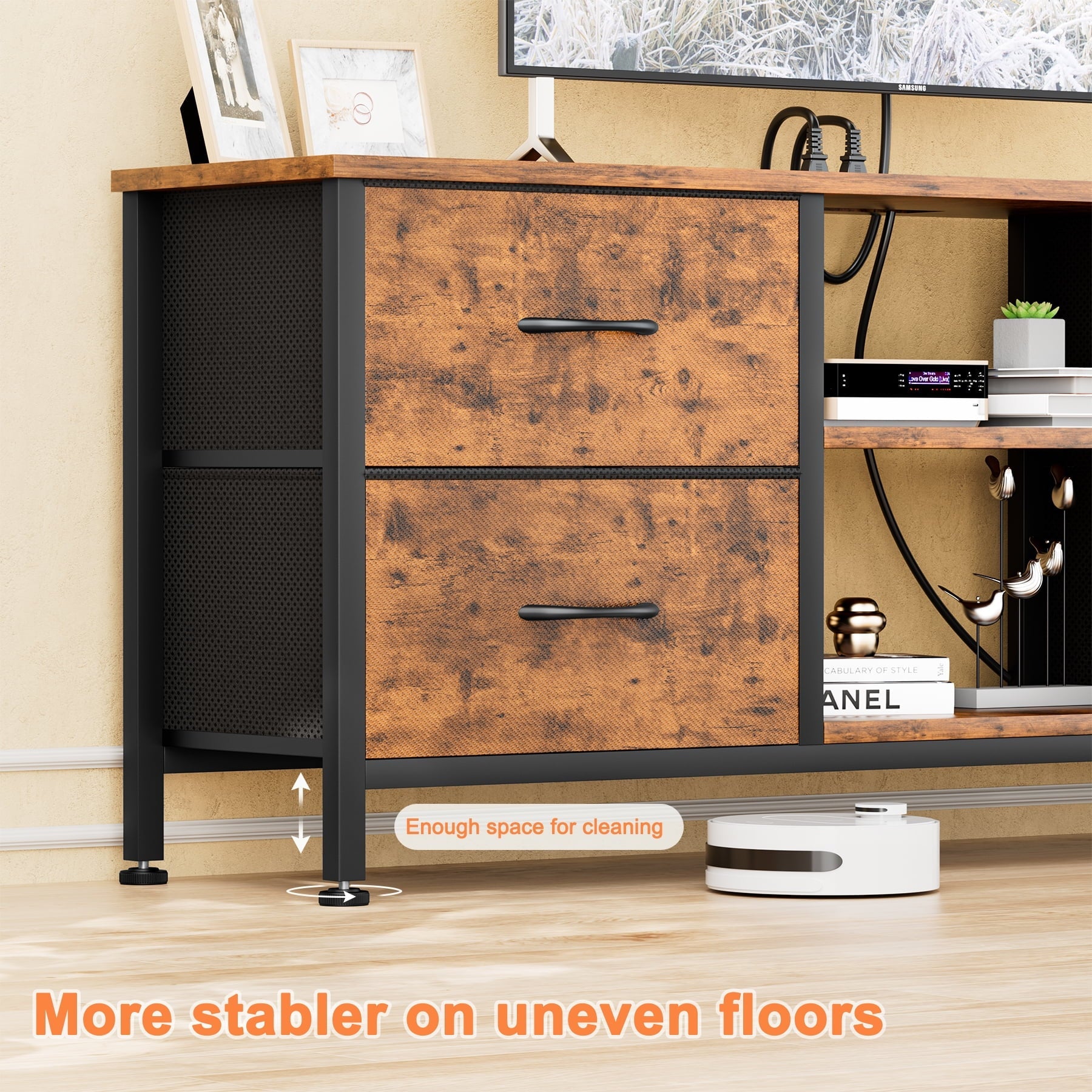 GIKPAL Dressers for Bedrooms, Dresser TV Stand for 55