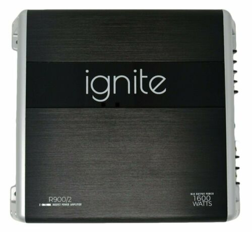Ignite Audio 2 Channel Class A/B Car Amplifier 1600 Watts Max Power, R900/2