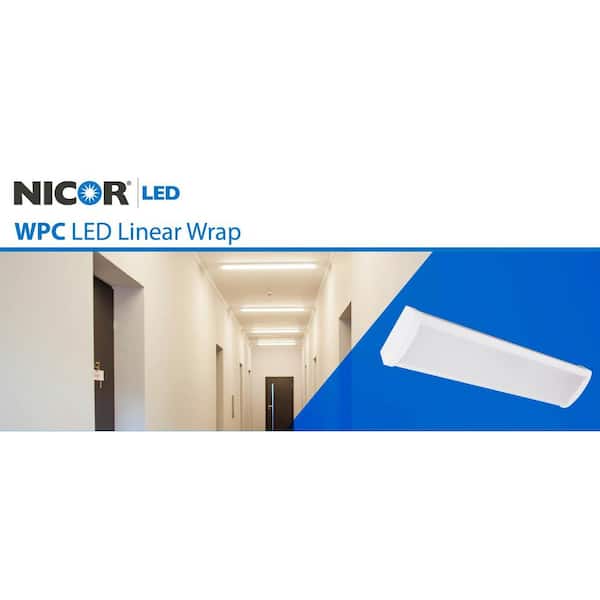 WPC 4 ft. LED Flush Mount Wraparound Light Fixture 5000K