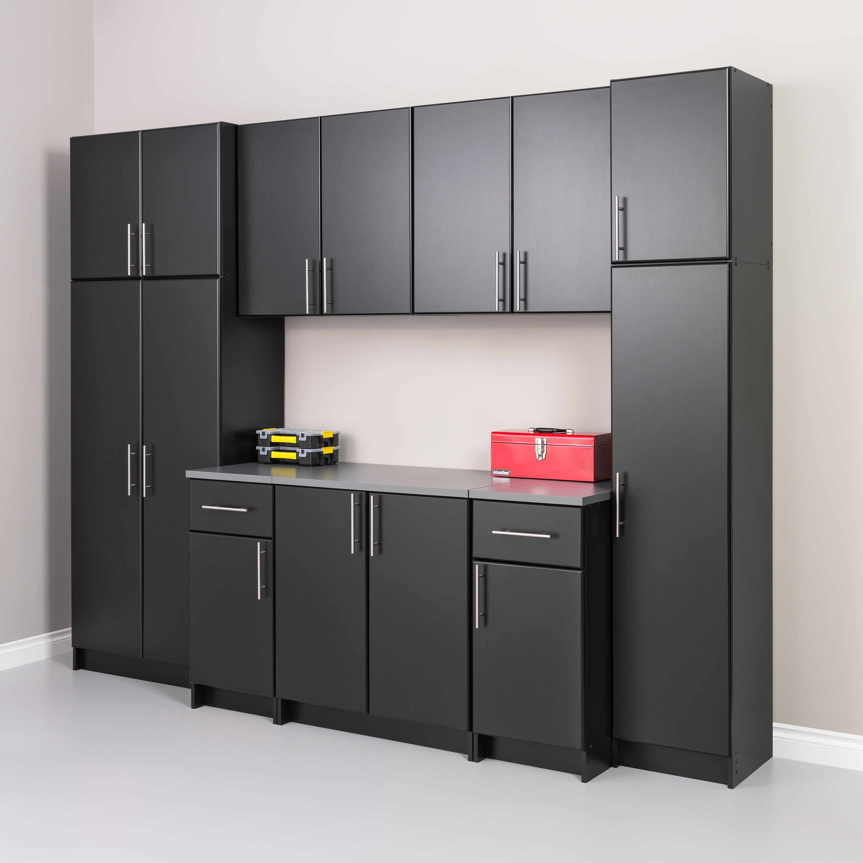Prepac 1-Shelf Stackable Wall Cabinet, Black