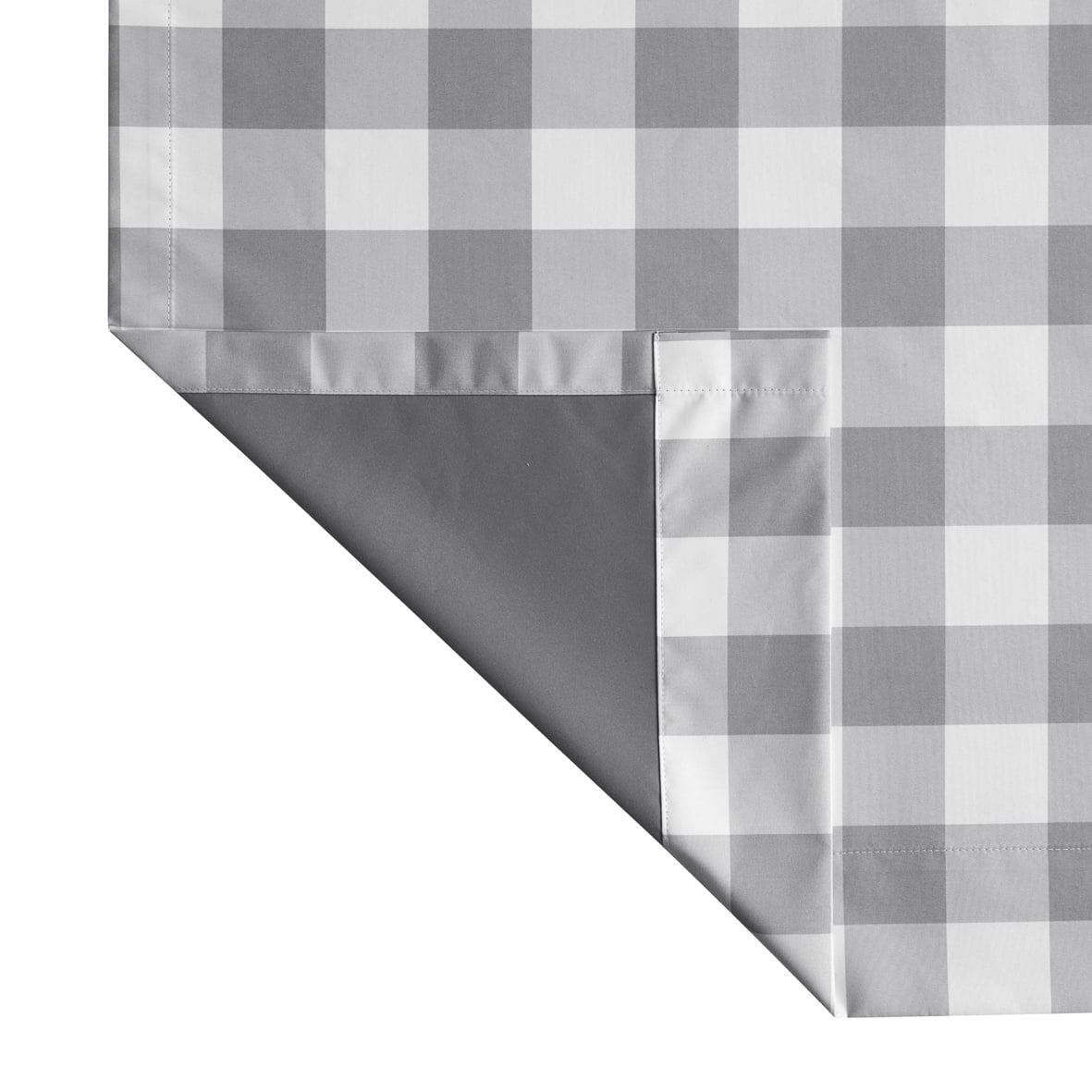 Your Zone Gingham Grey Plaid Blackout Panel Pair, 37