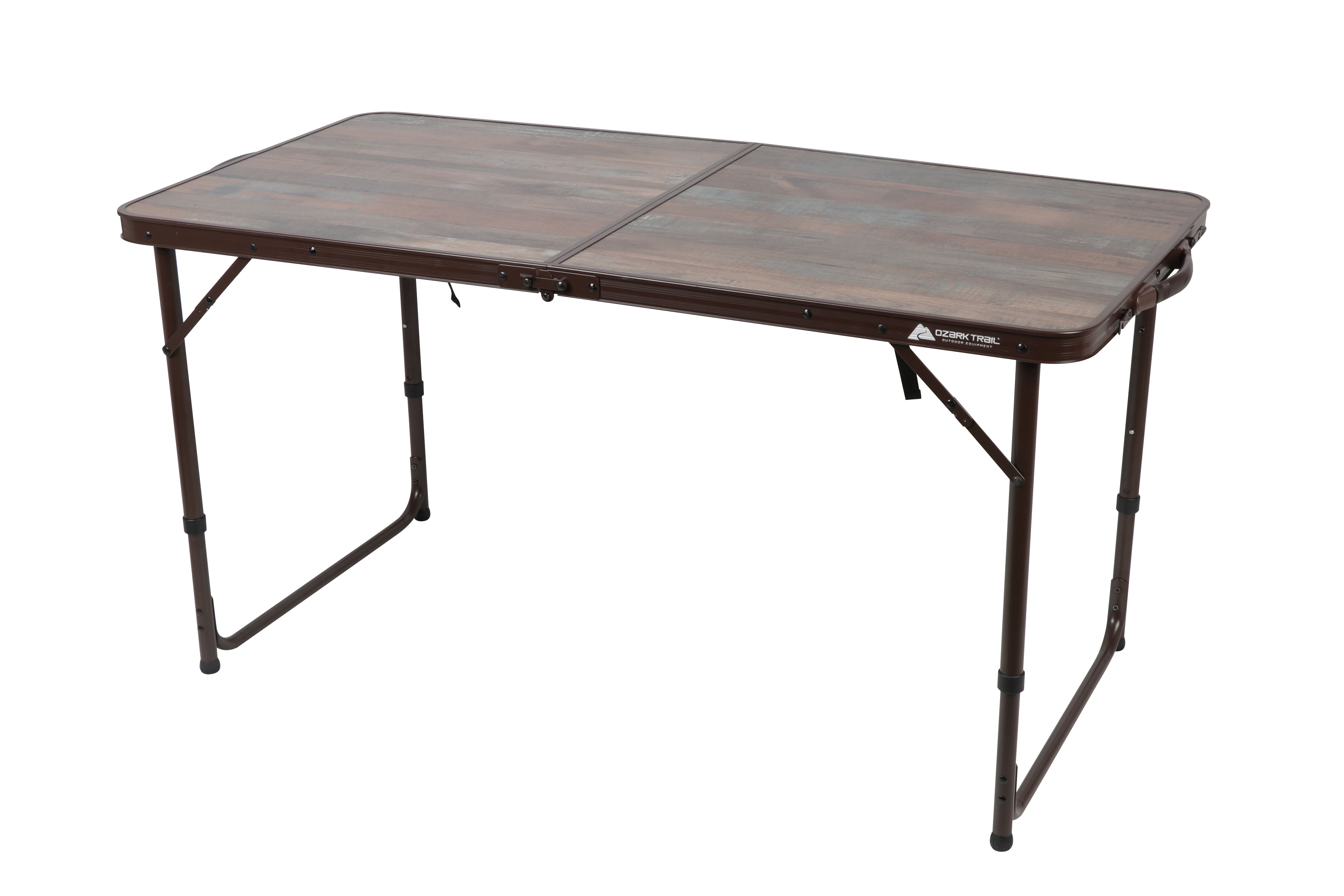 Ozark Trail Durable Steel and Aluminum Table and Stools, Open Dims 19.29