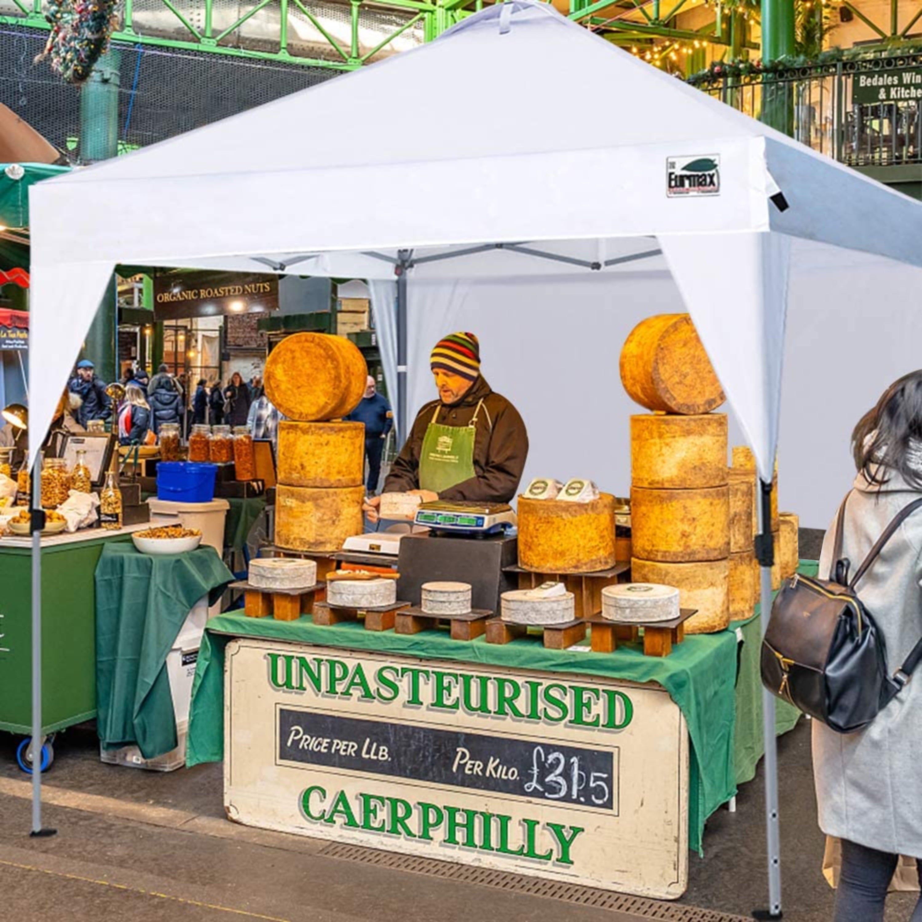 Eurmax Grey 10x10 Picnic Canopy Collapsible Gazebo with Vents