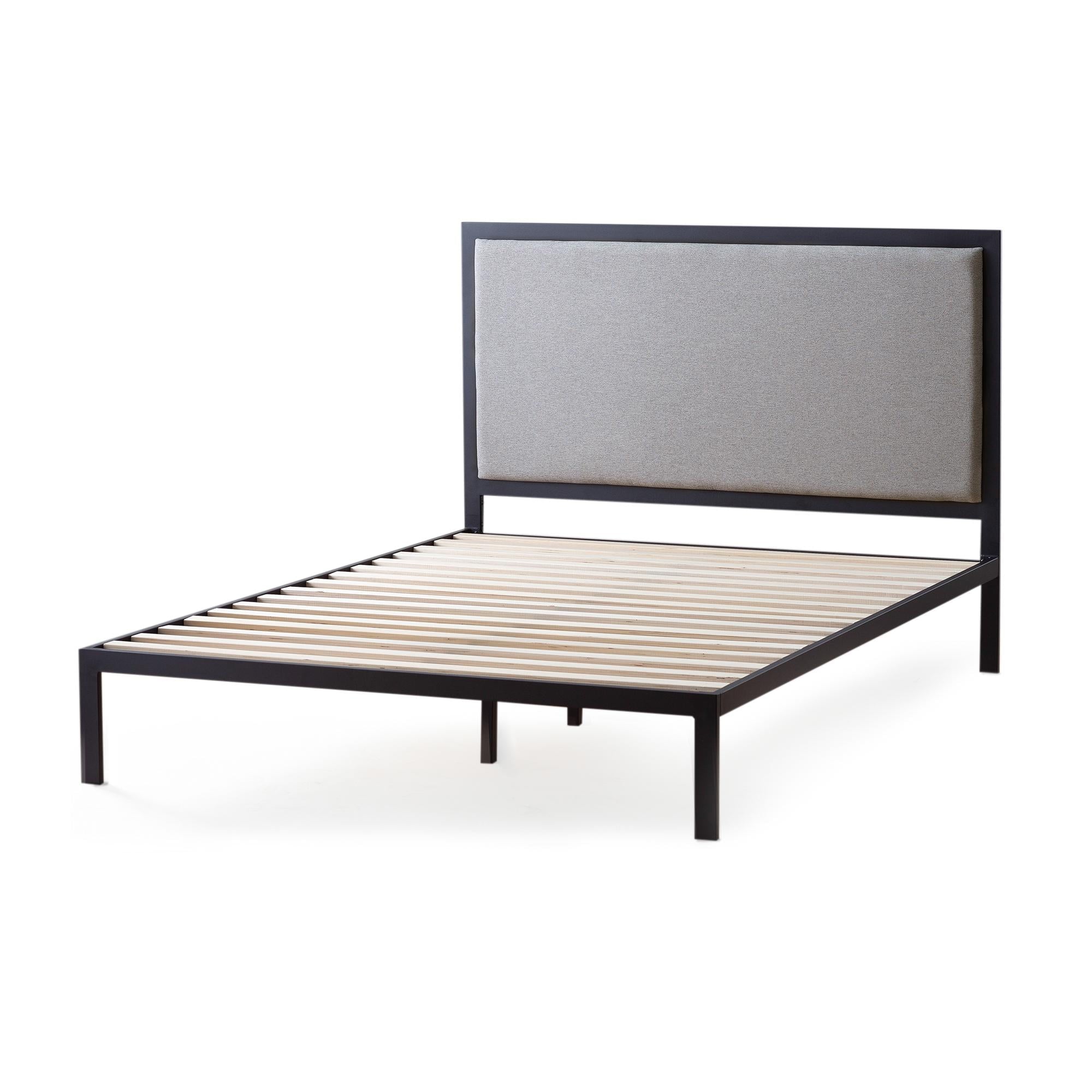 Gap Home Metal Upholstered Bed, Queen, Gray