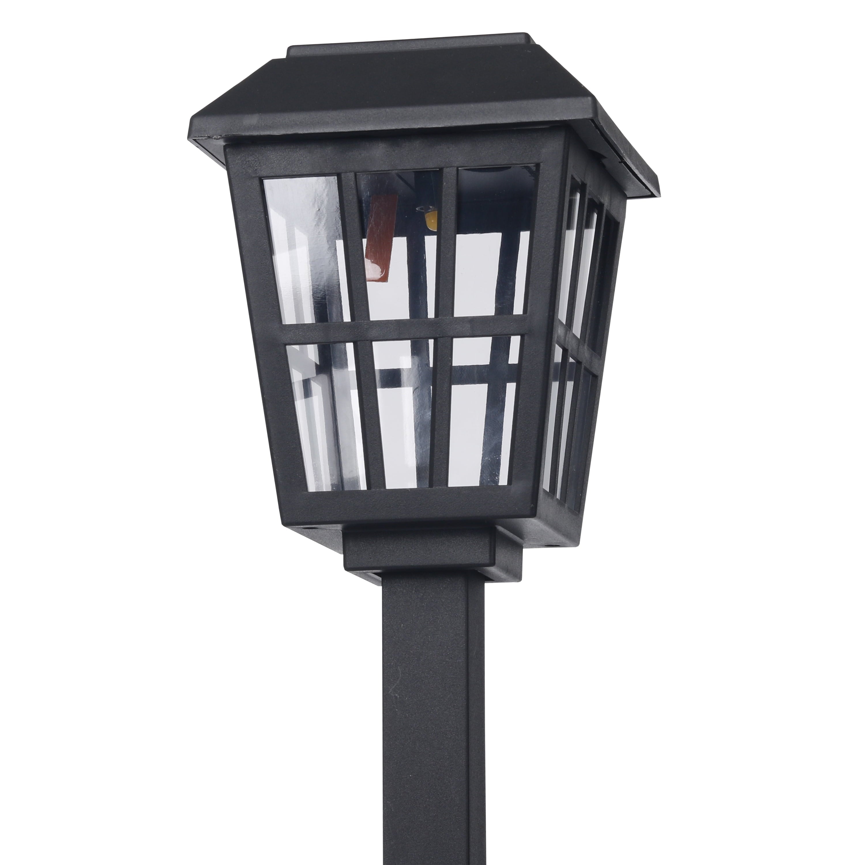 Mainstays Solar Powered Black Square Design LED Path Light, 5 Lumens (6 Count)