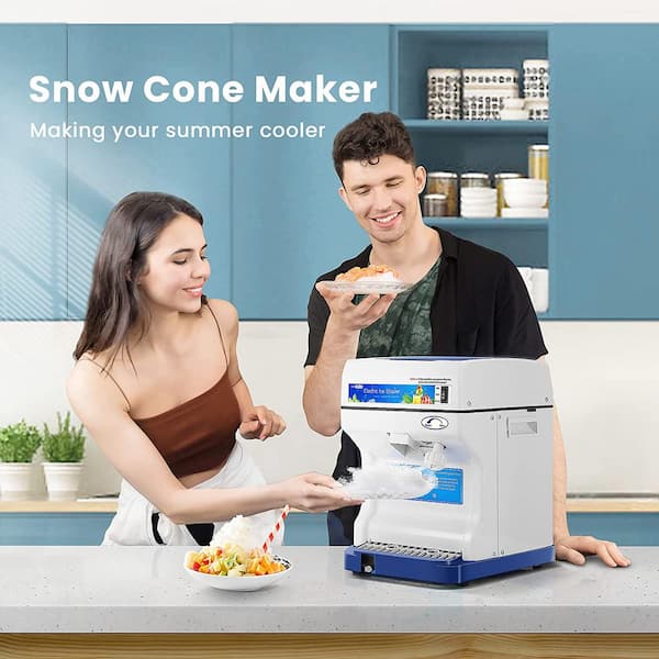 4 oz. 265lbs/hr Blue Ice Crusher Shaver Snow Cone Maker Machine