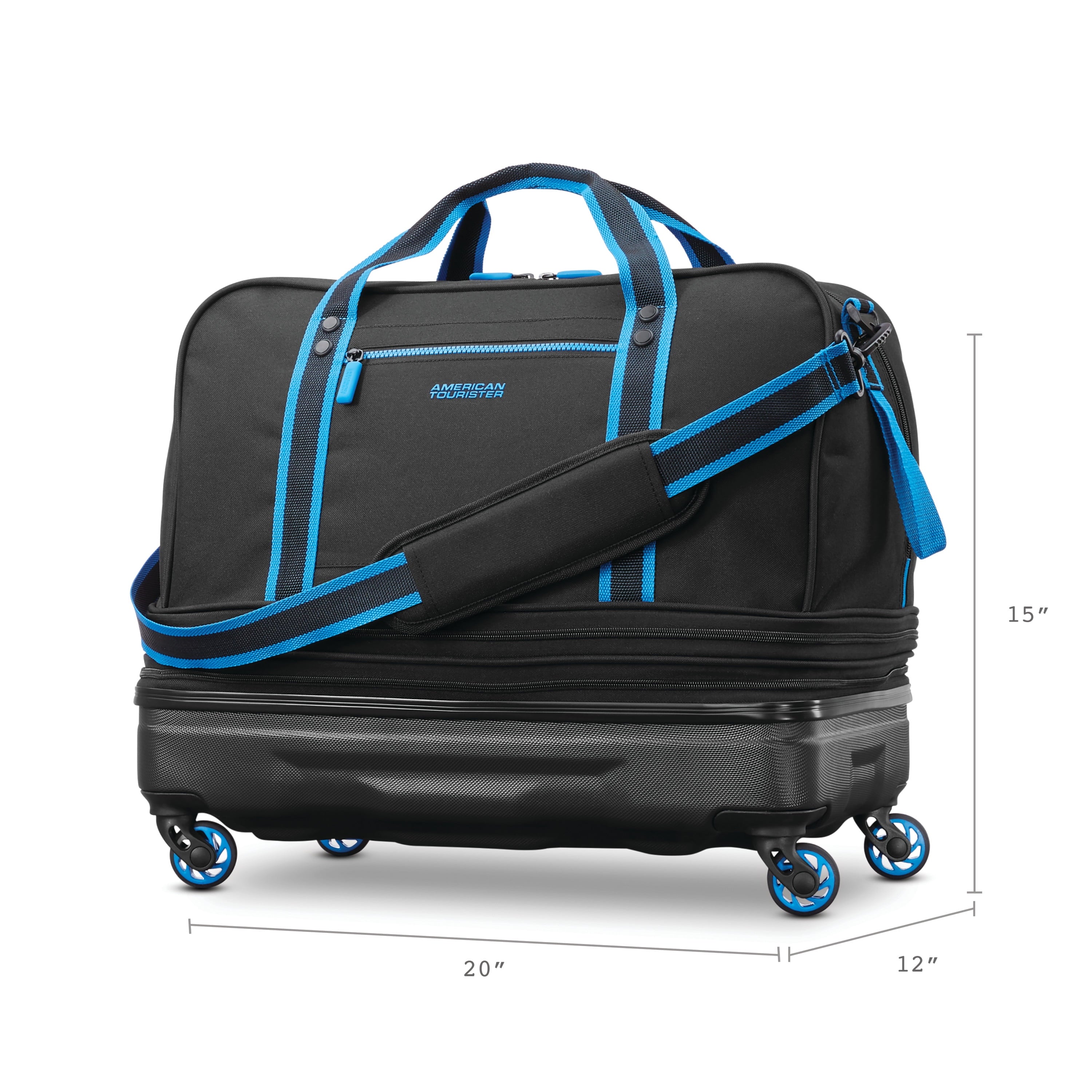 American Tourister Exo Hybrid Softside Rolling Duffel (Expandable)
