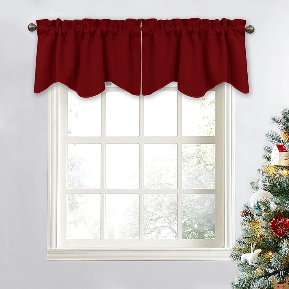 CUH 2 Panels Luxury Thermal Insulated Valance Window Living Room Drapes Blackout Curtain Privacy UV Protection Bedroom Rod Pocket