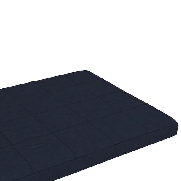 Lexi 6 in. Medium Thermo Bonded High Density Polyester Fill Smooth Top Full Blue Quilted Futon Mattress