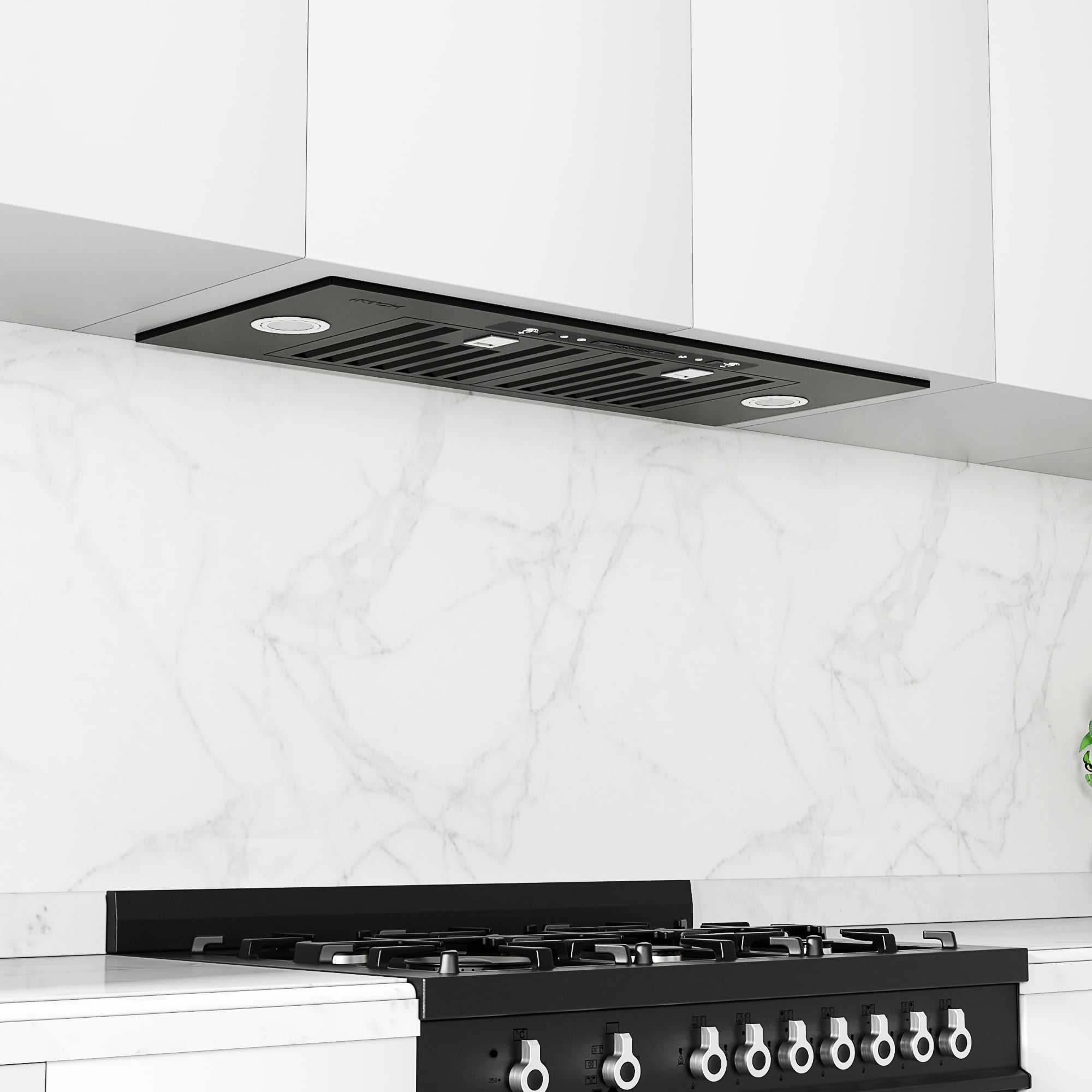 IKTCH Range Hoods 36 Inch ,Black Built-in/Insert Range Hood, 900 CFM Ducted/Ductless Stainless Steel Kitchen Vent Hood with 4 Speed Gesture Sensing&Touch Control Panel