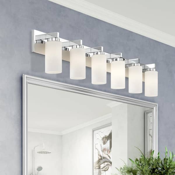West Lake 6 Light Polished Chrome Bath Vanity Light