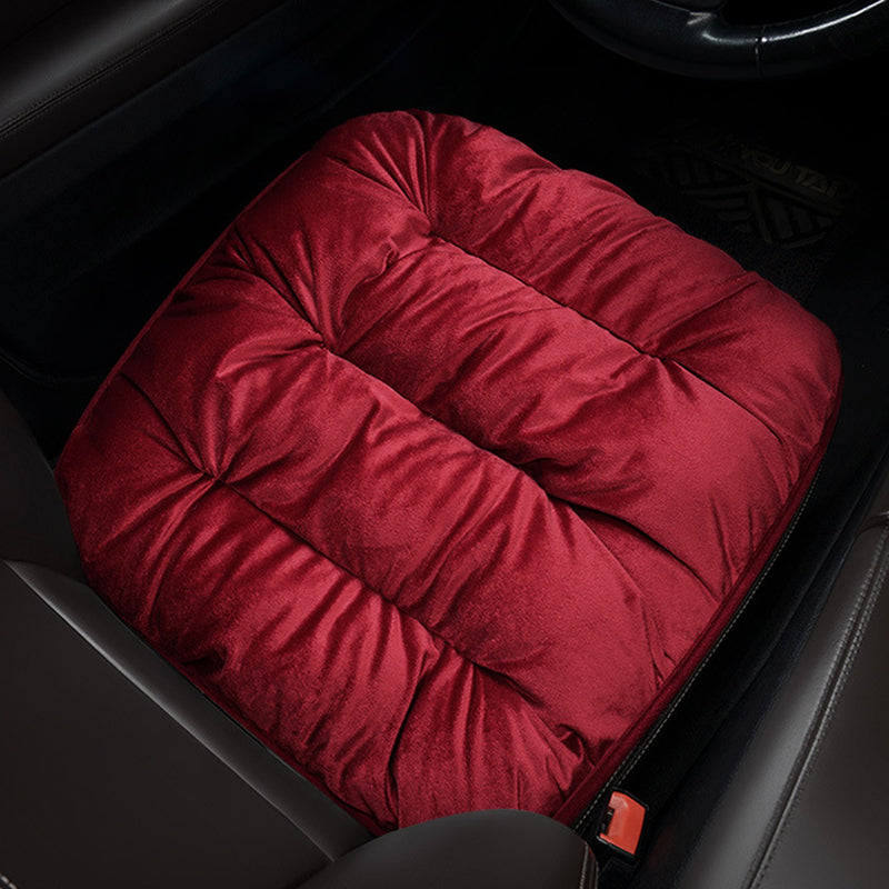New Warm Cotton Flocking Car Seat Cushion Thickened Plush Free Bundle Single Piece Car Cushion Rear Row Seat Cushion