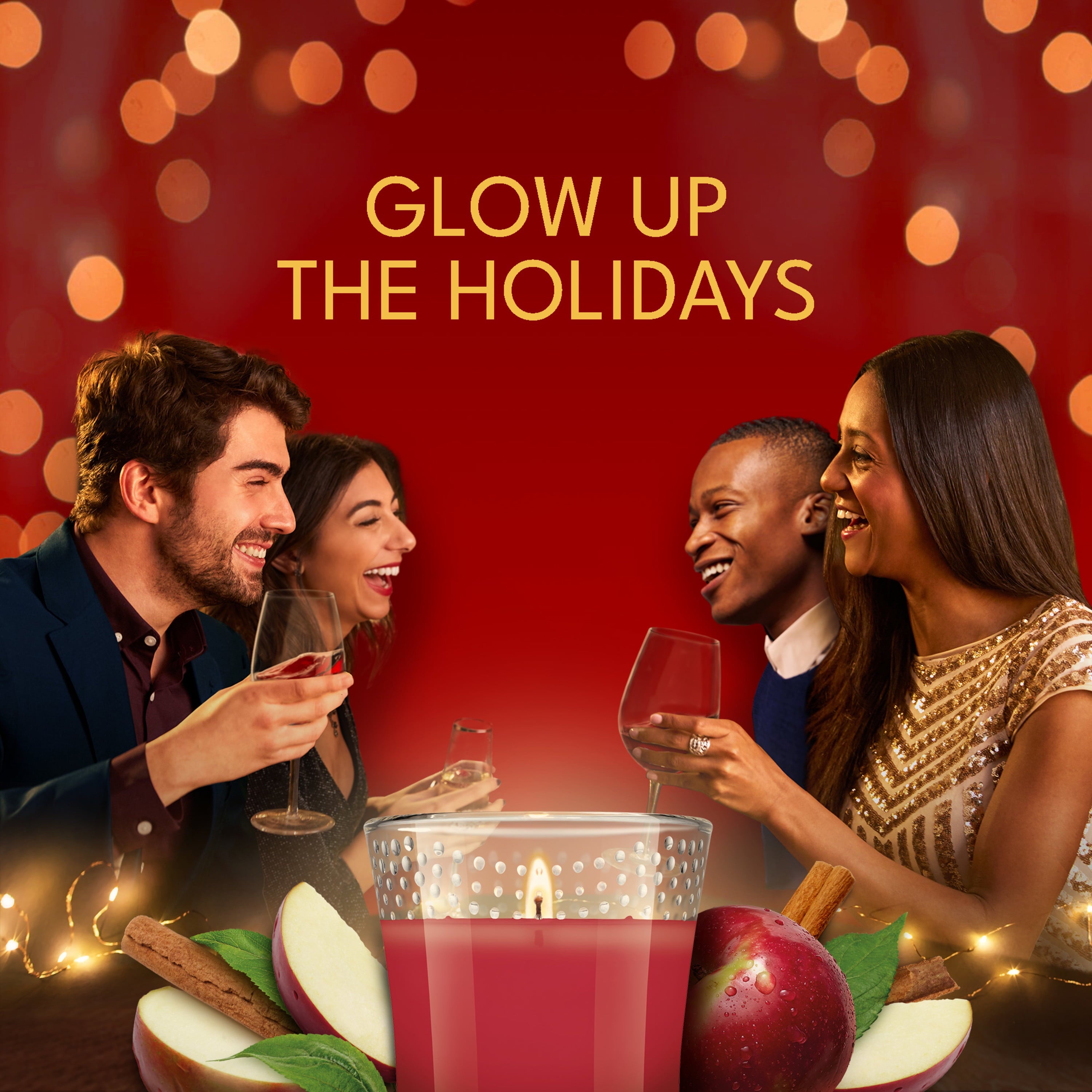 Glade 1 Wick Scented Candle, Autumn Spiced Apple, Fragrance Infused with Essential Oils, 3.4 oz