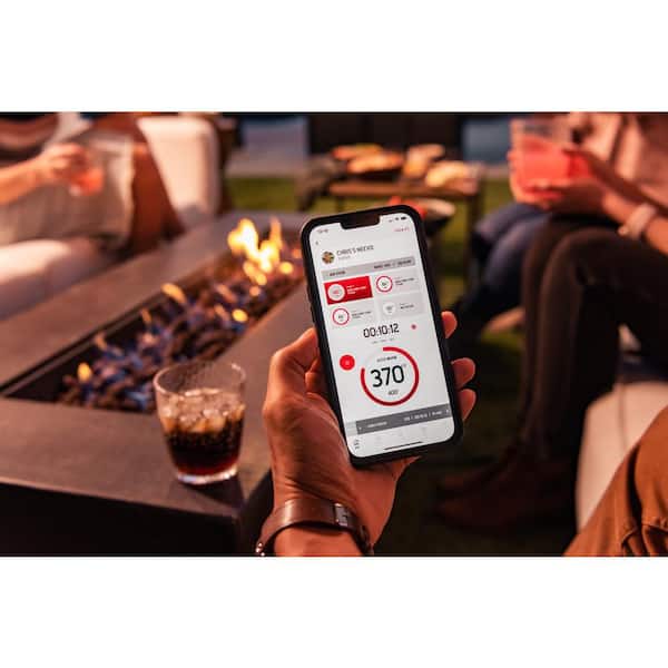 Neevo 720 Propane Gas Digital Smart Grill in Black with Stainless Steel Front Panel and Lid