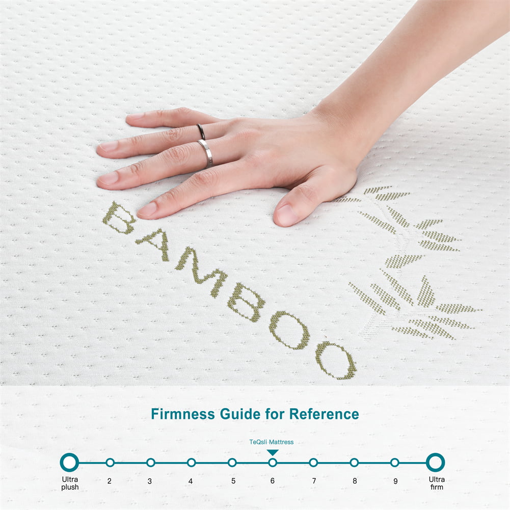 4 Inch Folding Mattress, Portable Trifold Gel Memory Foam Fold Mattresses, Guest Bed, Queen