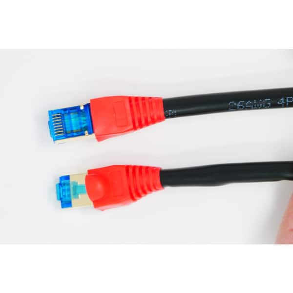 100 ft. CAT 7 S/FTP Ethernet Cable - 26 AWG, 10 Gbps, Gold Plated Contacts, RJ45, 99.99% OFC Copper, Black