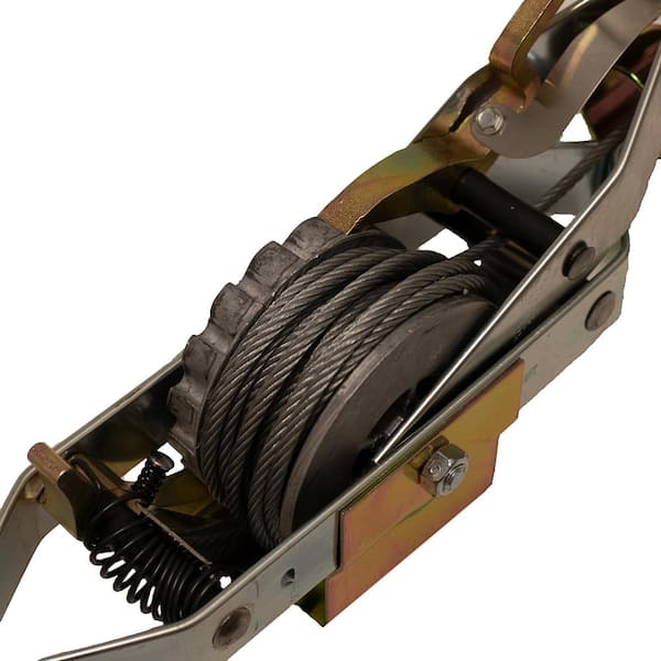 1,500 lb. 3/4-Ton Capacity 22 ft. Max Lift 15:1 Leverage Winch Puller Come Along Tool with Included Cable