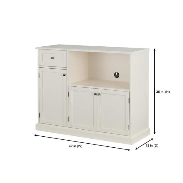 Ivory Wood Transitional Kitchen Pantry (46 in. W x 36 in. H)