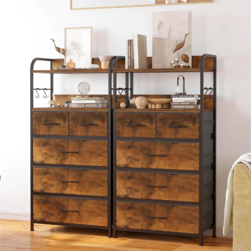 Jojoka 5 Drawers Dresser for Bedroom, Dressers & Chests of Select Color
